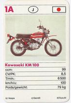 Kw579 Motor verzamelplaatje 1a Kawasaki km 100, Ophalen of Verzenden, Zo goed als nieuw
