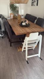 Eetkamerstoelen (6 stuks), Huis en Inrichting, Stoelen, Ophalen, Gebruikt, Grijs, Stof