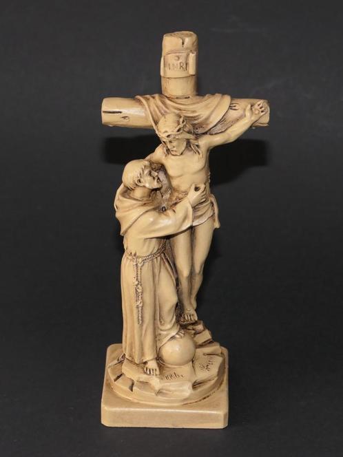 St Franciscus van Assisi bij het kruis., Antiek en Kunst, Antiek | Religie, Ophalen of Verzenden