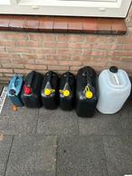 2x 20 liter 3x 10 liter 1x 5 liter benzine kan jerrycan, Ophalen, Gebruikt