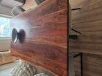 Eettafel boomstam hout te koop, Huis en Inrichting, Tafels | Eettafels, Ophalen, Gebruikt, Rechthoekig, 50 tot 100 cm