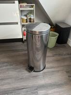 RVS Prullenbak Brabantia 60L, Ophalen, 40 liter of meer, Zo goed als nieuw, Rvs