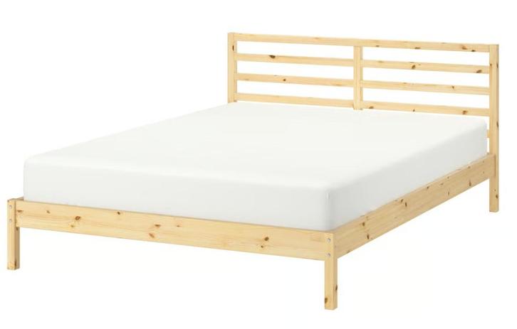TARVA Bed frame, pine, 160x200 cm, Huis en Inrichting, Slaapkamer | Bedden, Gebruikt, Tweepersoons, 160 cm, 200 cm, Hout, Bruin