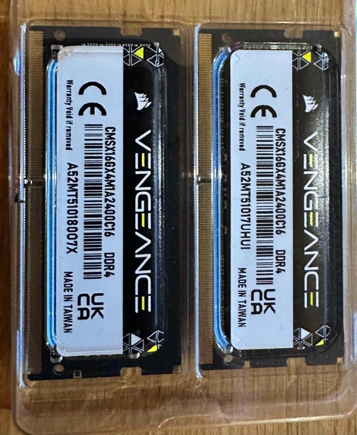 Corsair DDR4 SODIMM Vengeance 2x16GB 2400, Computers en Software, RAM geheugen, Zo goed als nieuw, Laptop, 32 GB, DDR4, Ophalen of Verzenden