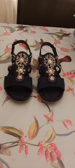 Elegante zwarte sandalen met versiering - Maat 37, Zwart, Nieuw, Cortina, Sandalen of Muiltjes