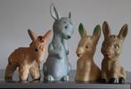4 oude rubber speelgoed dieren o.a. rosebud en combex, Antiek en Kunst, Ophalen
