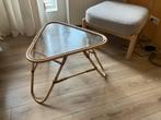 Vintage rotan salontafel driehoek, Ophalen, Gebruikt, 50 tot 100 cm, Vintage