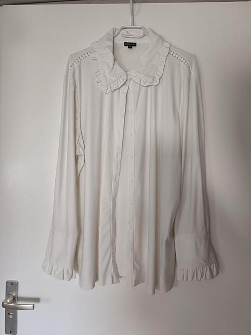 Excellent witte travel blouse 46 (2), Kleding | Dames, Blouses en Tunieken, Zo goed als nieuw, Maat 46/48 (XL) of groter, Wit
