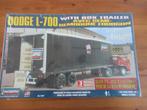 Dodge L-700 w/Box Trailer (Lindberg 1/25), Overige merken, Groter dan 1:32, Nieuw, Ophalen of Verzenden