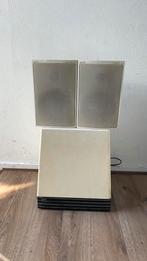 Antieke speaker set met subwoofer, Audio, Tv en Foto, Luidsprekers, Overige merken, Gebruikt, Ophalen of Verzenden, 120 watt of meer