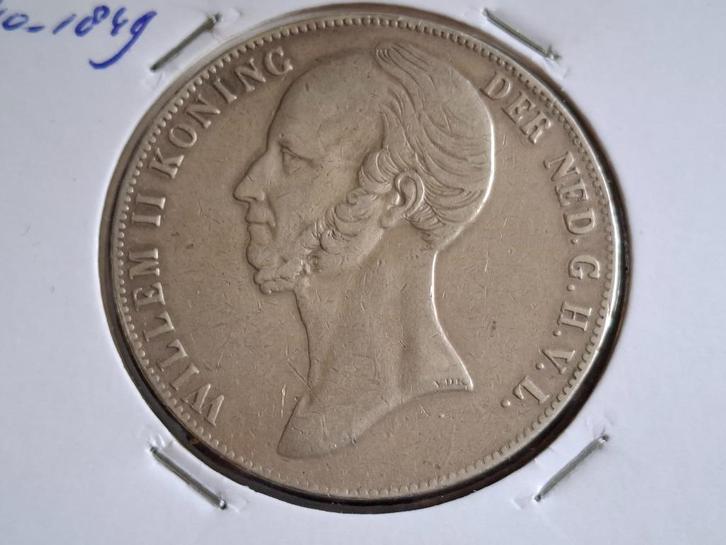 Rijksdaalder 1845 - Willem II (positie a) Mooie kwaliteit, Postzegels en Munten, Munten | Nederland, Losse munt, 2½ gulden, Koning Willem II