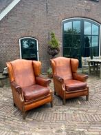 Schapenleren Fauteuils - Set van 2, Huis en Inrichting, Fauteuils, Ophalen of Verzenden, Gebruikt, Leer, 75 tot 100 cm