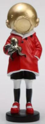 Prachtig Banksy beeldje Deep Sea rood (21cm), Verzamelen, Ophalen of Verzenden, Nieuw, Mens