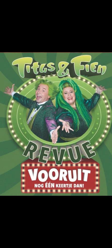 Kaarten titus en fien, Tickets en Kaartjes, Evenementen en Festivals, Drie personen of meer