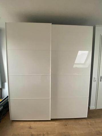 Ikea pax kledingkast 200x238x66cm *hoogglans schuifdeuren* beschikbaar voor biedingen