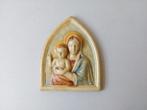 Aardewerk wandpaneeltje.Maria met kind.Brocante, Ophalen of Verzenden