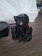 Olifanten op plateau massief uit Afrika onbeschadigd, Antiek en Kunst, Kunst | Beelden en Houtsnijwerken, Ophalen of Verzenden