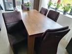 Eettafel met 6 stoelen, Huis en Inrichting, Ophalen, Gebruikt, 50 tot 100 cm, 150 tot 200 cm