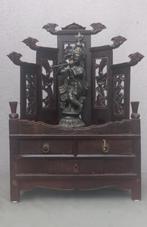 Krisna brons 42 cm, 3.5kg, 20e eeuw, Noord-India, Antiek en Kunst, Ophalen of Verzenden