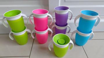 9x Munchkin Miracle 360 Sippy Cup, 2 deksels. beschikbaar voor biedingen