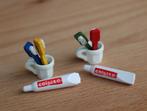 Bekertje met tube tandpasta en 2 tandenborstels., Ophalen of Verzenden, Nieuw, Gebruiksvoorwerp