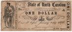 CSA AMERIKA North Carolina 1864 Series 1 Dollar Raleigh, Verzenden, Noord-Amerika