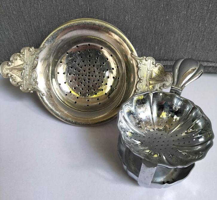 Bijzondere theezeefjes, Antiek en Kunst, Antiek | Goud en Zilver, Ophalen of Verzenden