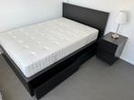 IKEA Malm 2-persoonsbed (zwart) + matras compleet voor € 450, Ophalen, Zwart, Tweepersoons, 140 cm