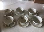 6 antieke kop en schotels, Antiek en Kunst, Antiek | Servies compleet, Ophalen of Verzenden