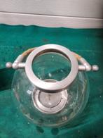 windlicht glas aluminium met touw, Ophalen of Verzenden