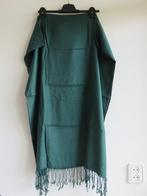 Bandolera petrol groene sjaal met franjes 170 x 70 cm, Bandolera, Ophalen of Verzenden, Zo goed als nieuw, Sjaal