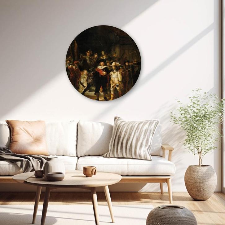 Muurcirkel De Nachtwacht - Rembrandt van Rijn, Huis en Inrichting, Woonaccessoires | Wanddecoraties, Nieuw, Ophalen of Verzenden