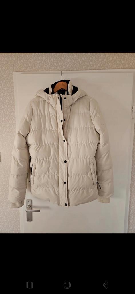 Cars jeans dames winterjas. Crème kleur., Kleding | Dames, Jassen | Winter, Gedragen, Maat 42/44 (L), Overige kleuren, Ophalen of Verzenden