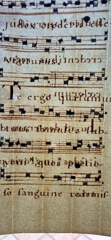 Oud Handschrift , 17e eeuw, Gregoriaans gezangen beschikbaar voor biedingen