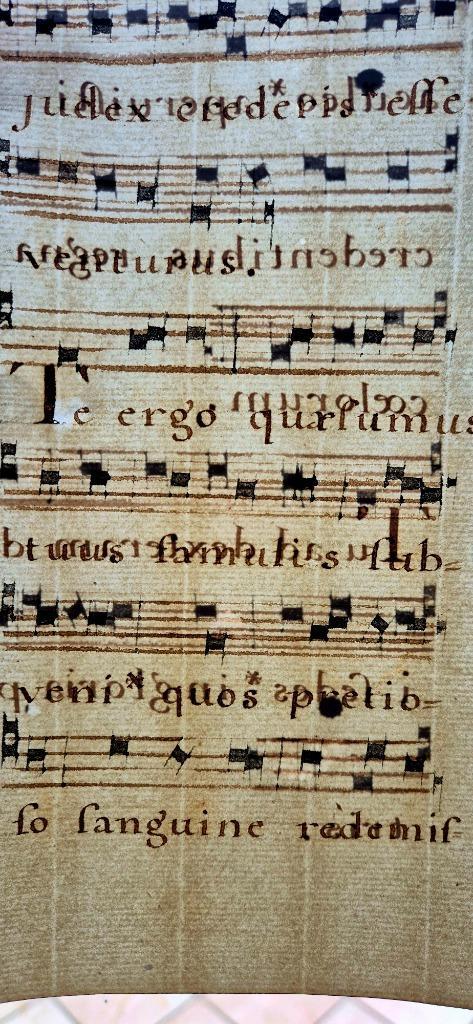 Oud Handschrift , 17e eeuw, Gregoriaans gezangen, Antiek en Kunst, Antiek | Boeken en Bijbels, Verzenden