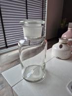 Vintage Glazen pot met stop deksel, Antiek en Kunst, Ophalen of Verzenden