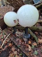 2 bolvormige tuinlampen, Tuin en Terras, Gebruikt, Wandlamp, Ophalen of Verzenden, Netvoeding