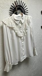 Witte blouse met kant M/ L, Ophalen of Verzenden, Zo goed als nieuw, Wit