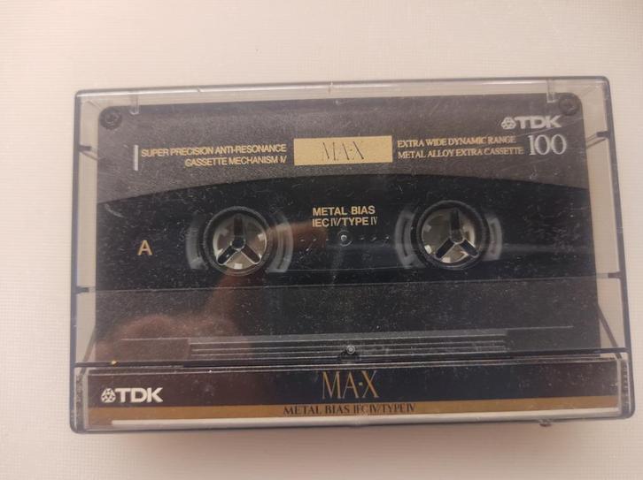TDK MA-X 100 cassette MAX100, Cd's en Dvd's, Cassettebandjes, Gebruikt, Origineel, Pop, 1 bandje, Ophalen of Verzenden