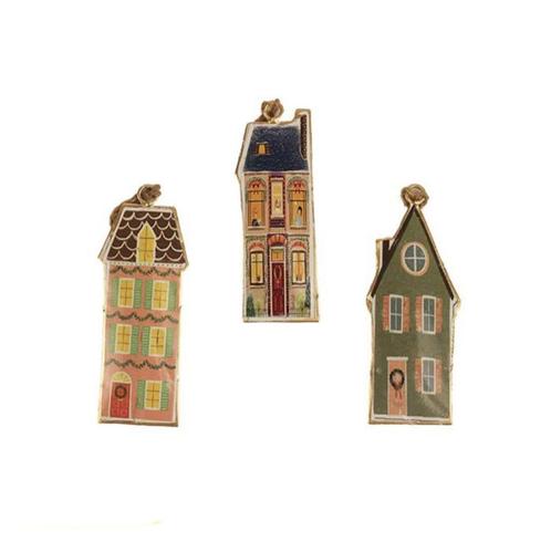 Set van 3 metalen huisjes 10 cm leuk kado nieuw huis, Huis en Inrichting, Woonaccessoires | Overige, Nieuw, Ophalen of Verzenden