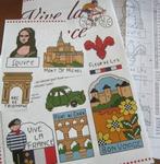 Borduurpatroon  Merklap Frankrijk Vive La France nr 5896, Verzenden, Nieuw, Handborduren, Patroon