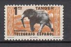Tanger met een olifant Telegrafo Espanol PF plakker, Verzenden, Overige landen, Postfris