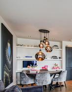 Hanglamp met 5 bollen, Huis en Inrichting, Lampen | Hanglampen, Ophalen, Zo goed als nieuw, Glas