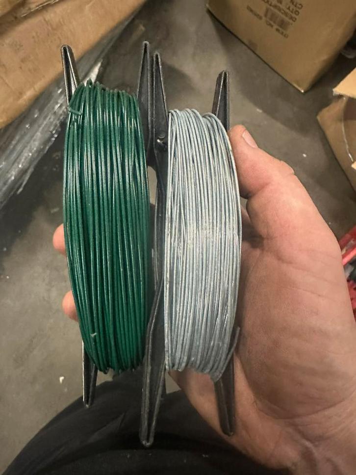 Alberts draadspoel ruwstaal – gegalvaniseerd groen Ø1,5 mm, Tuin en Terras, Gaas en Draad, Nieuw, Draad, 20 meter of meer, Ophalen