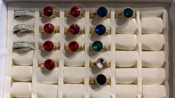 16 stuks ringen mix maat 18 t/m 20 beschikbaar voor biedingen