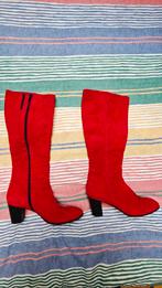 Lamica, rood suède laarzen, Ophalen of Verzenden, Gedragen, Rood, Hoge laarzen