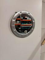 Zilveren spiegel, Huis en Inrichting, Woonaccessoires | Spiegels, Ophalen, Minder dan 50 cm, Rond, Zo goed als nieuw