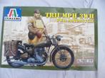Bouwdoos motorfiets Triumph3WH schaal 1:9 italeri, Hobby en Vrije tijd, Modelbouw | Auto's en Voertuigen, Ophalen of Verzenden