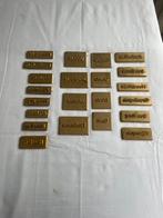 Messing Stempelplaten met Plaatsnamen, Ophalen of Verzenden, Gebruikt