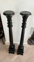 Houten kandelaars 80 cm zwart, Ophalen, Zwart, Zo goed als nieuw, 75 cm of meer